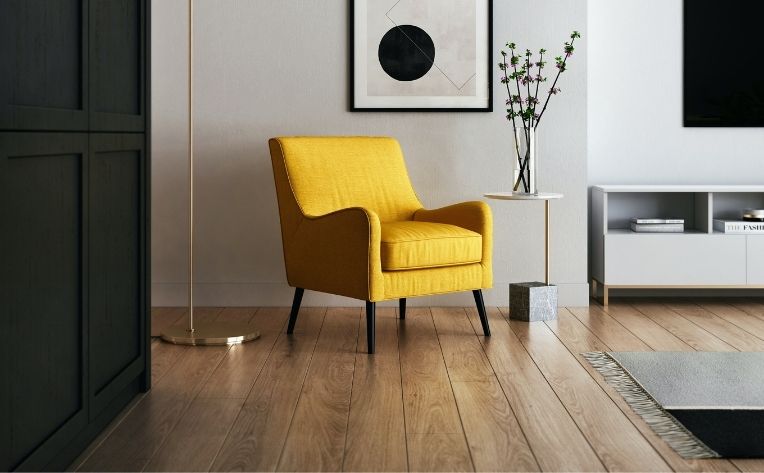 Eco-Friendly Hardwood Floor Example Living Room